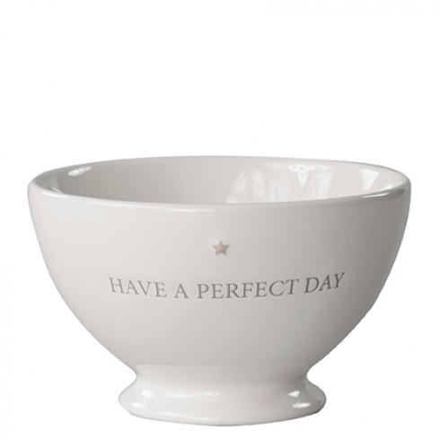 Bowl Mini White HAVE A PERFECT DAY von BC