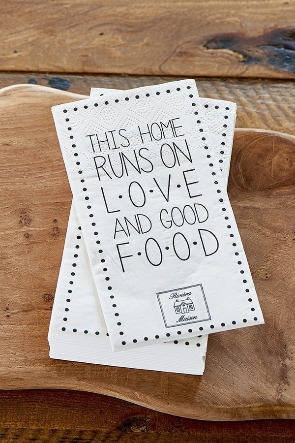 Paper Napkin LOVE AND GOOD FOOD von RM