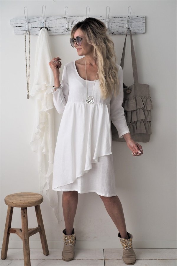 DREAM Linen Dress White von BYPIAS