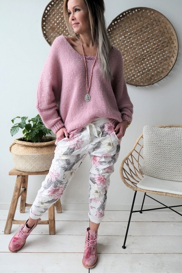 PERFECT JOGGERS FLORAL PINK von BYPIAS