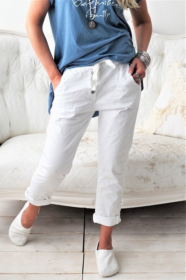 PERFECT JOGGERS BUTTONS White von BYPIAS