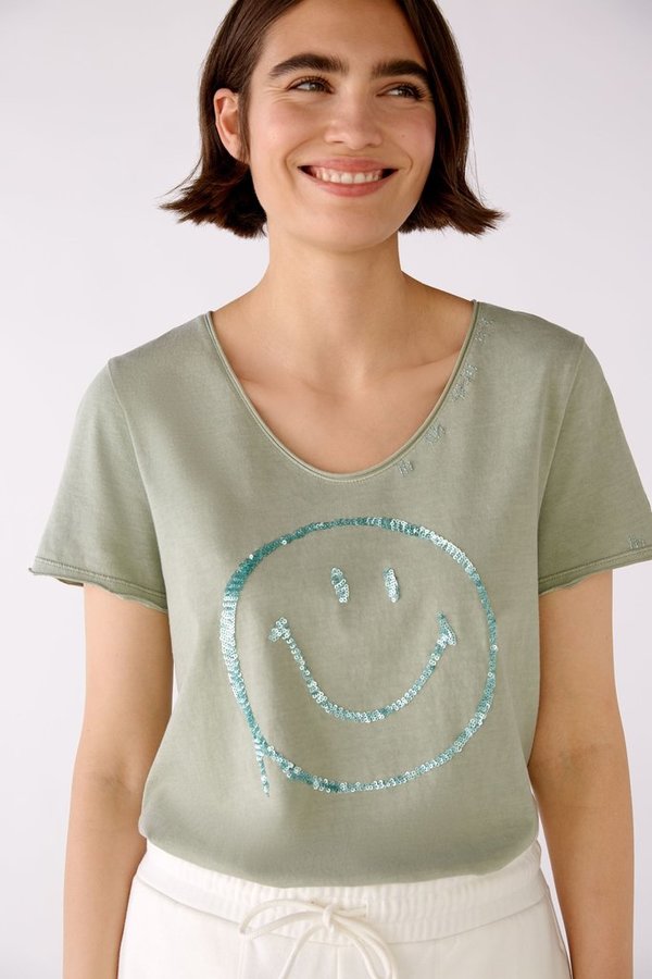 T-Shirt OUI X SMILEY MIT PAILLETTEN